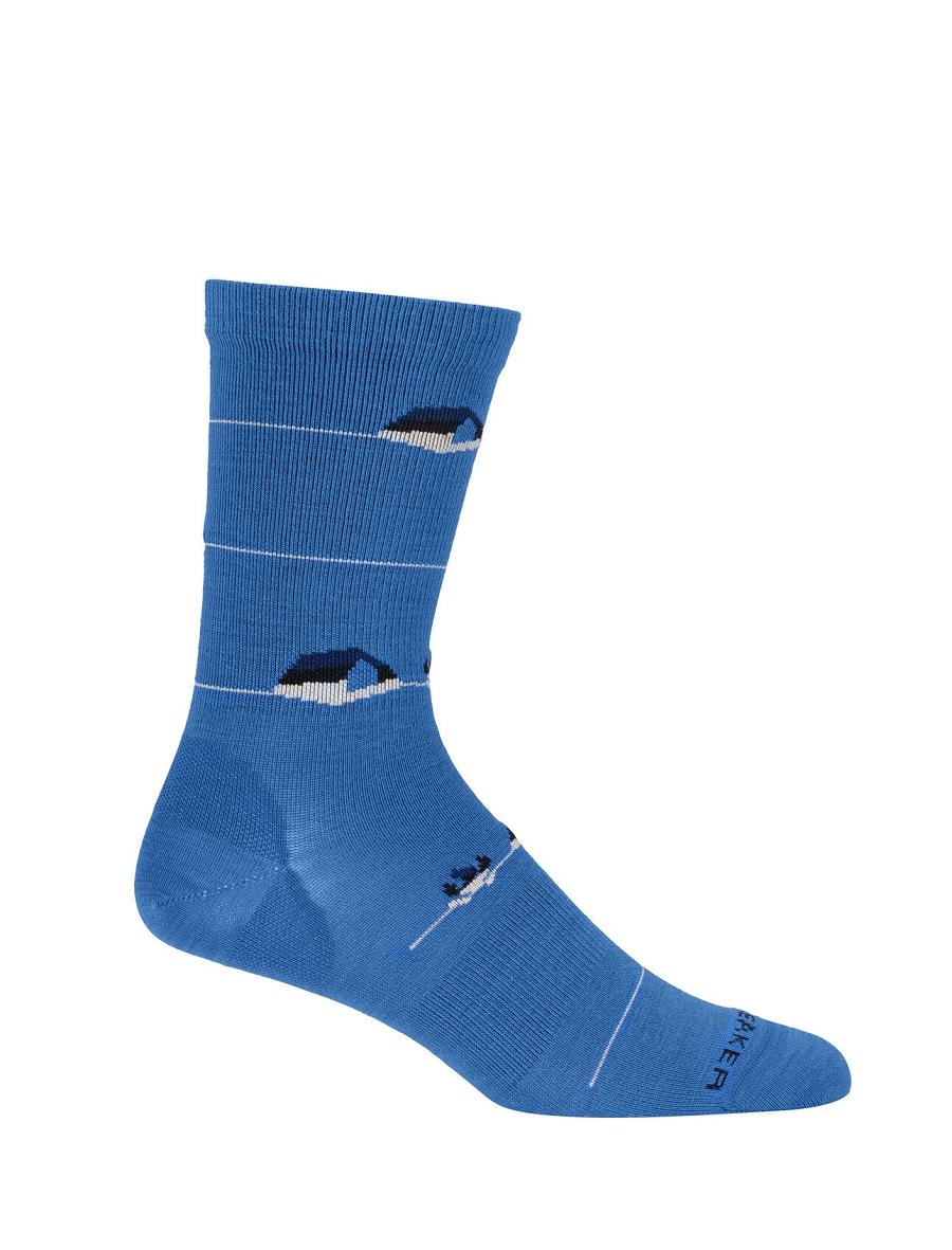 Lazurite / Ether Icebreaker Merino Lifestyle Ultralight Crew Backcountry Camp Men's Socks | AU 1009XYUF